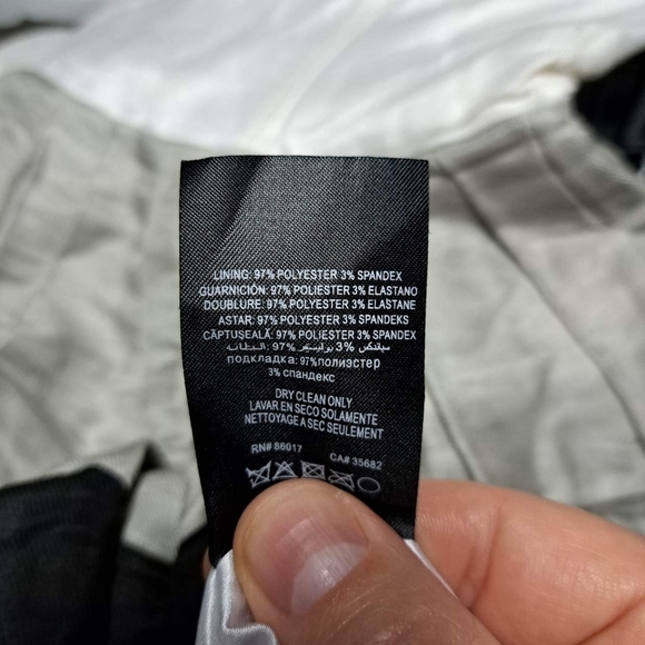 🧡𝅺BEBE Striped Silk/Linen Blend Strapless Dress - Picture 4 of 5